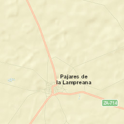 Pajares de la Lampreana Street Map