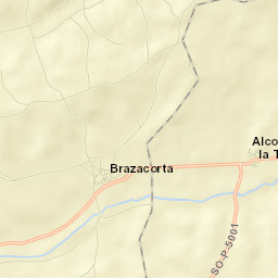 Brazacorta Street Map