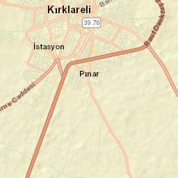 Kırklareli Street Map