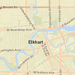 Elkhart Street Map