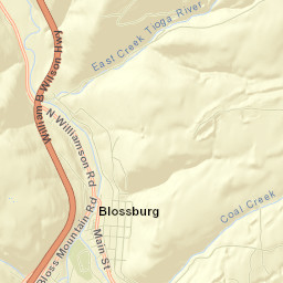 Blossburg Street Map