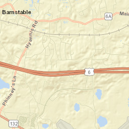 Barnstable County Street Map