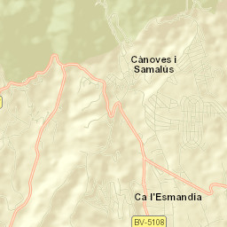 Cànoves i Samalús Street Map