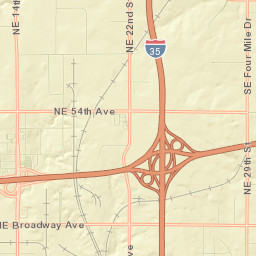 Interstate 235 & Interstate 80 & Interstate Street Map