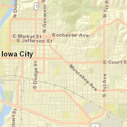 Iowa City Street Map