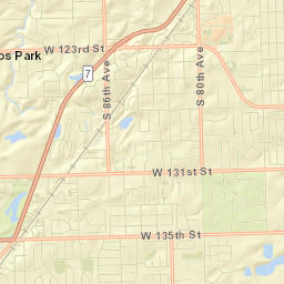 Palos Park Street Map