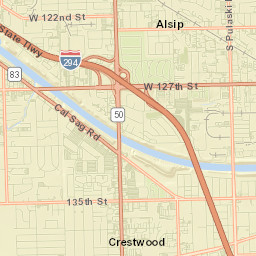 Alsip Street Map
