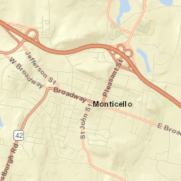 Monticello Street Map
