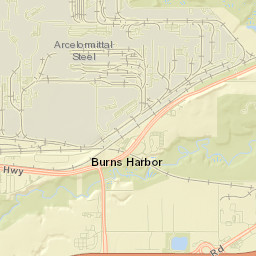 Burns Harbor Street Map