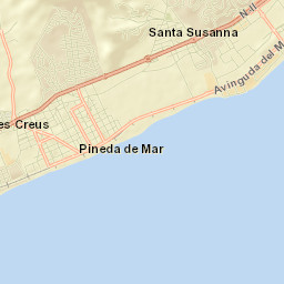 Pineda de Mar Street Map