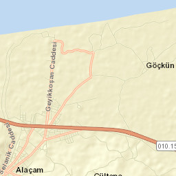 Alaçam İlçesi Street Map