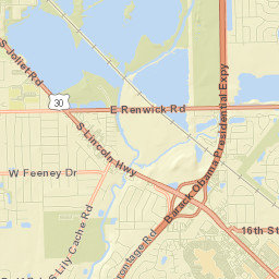 2963 Lincoln Highway, Illinois and Michigan Street Map