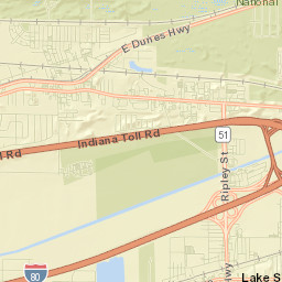 Lake Station Street Map
