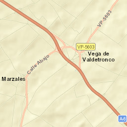 Vega de Valdetronco Street Map