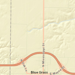 Blue Grass Street Map