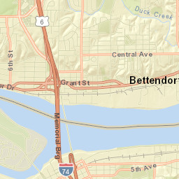 Bettendorf Street Map