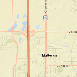 20900-20964 Illinois 50, Matteson, IL Street Map