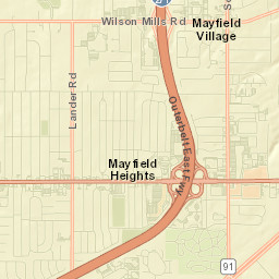 Mayfield Heights Street Map