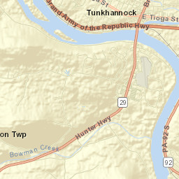 Tunkhannock Street Map
