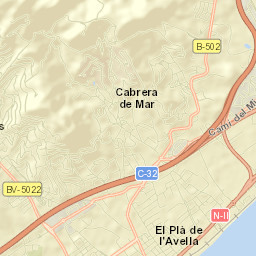 Cabrera de Mar Street Map