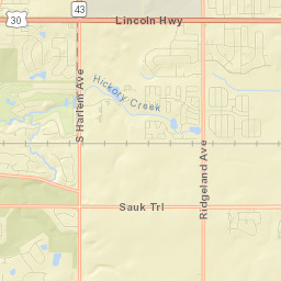 21661-21869 South Harlem Avenue, Matteson Street Map