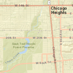 Chicago Heights Street Map