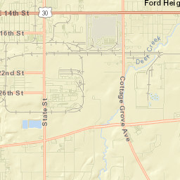 Ford Heights Street Map