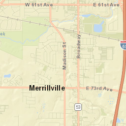 Merrillville Street Map