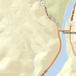 Tionesta Street Map