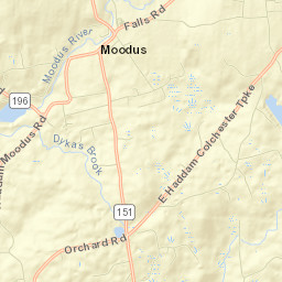 Moodus Street Map