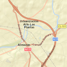 Almazán Street Map