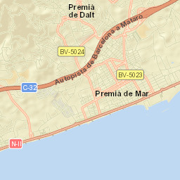 Premià de Mar Street Map