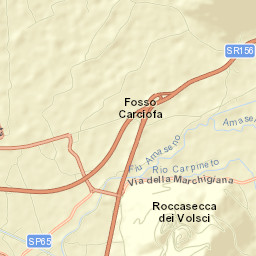 Roccasecca dei Volsci Street Map