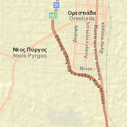 Orestiáda Street Map