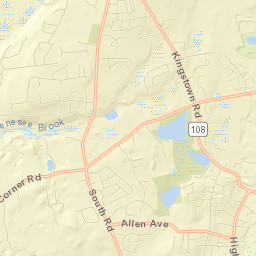 Wakefield-Peacedale Street Map