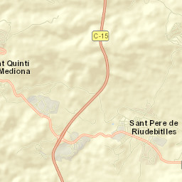 Sant Pere de Riudebitlles Street Map