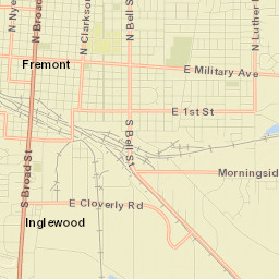 101-199 East 5th Street, Fremont, NE Street Map