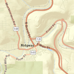 Ridgway Street Map
