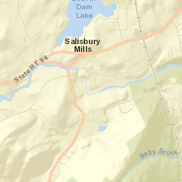 Beaverdam Lake-Salisbury Mills Street Map