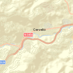 Cervelló Street Map