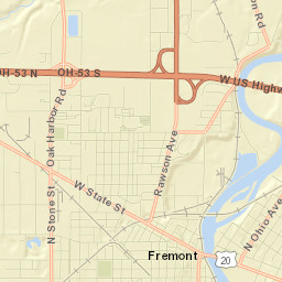 Sandusky County Street Map