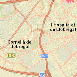 Cornellà de Llobregat Street Map