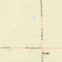 Kouts Street Map