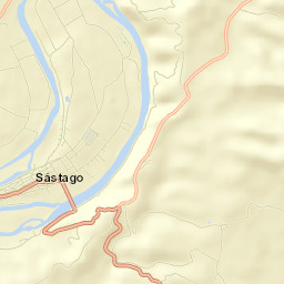 Sástago Street Map
