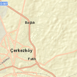 Çerkezköy Street Map