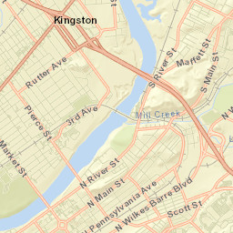 Wilkes-Barre Street Map