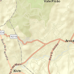 Água Longa Street Map