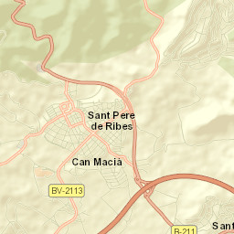Sant Pere de Ribes Street Map