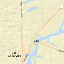 Leo-Cedarville Street Map