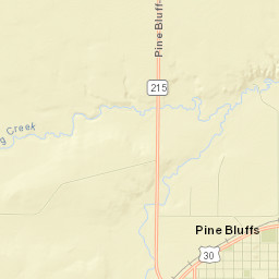 Pine Bluffs Street Map